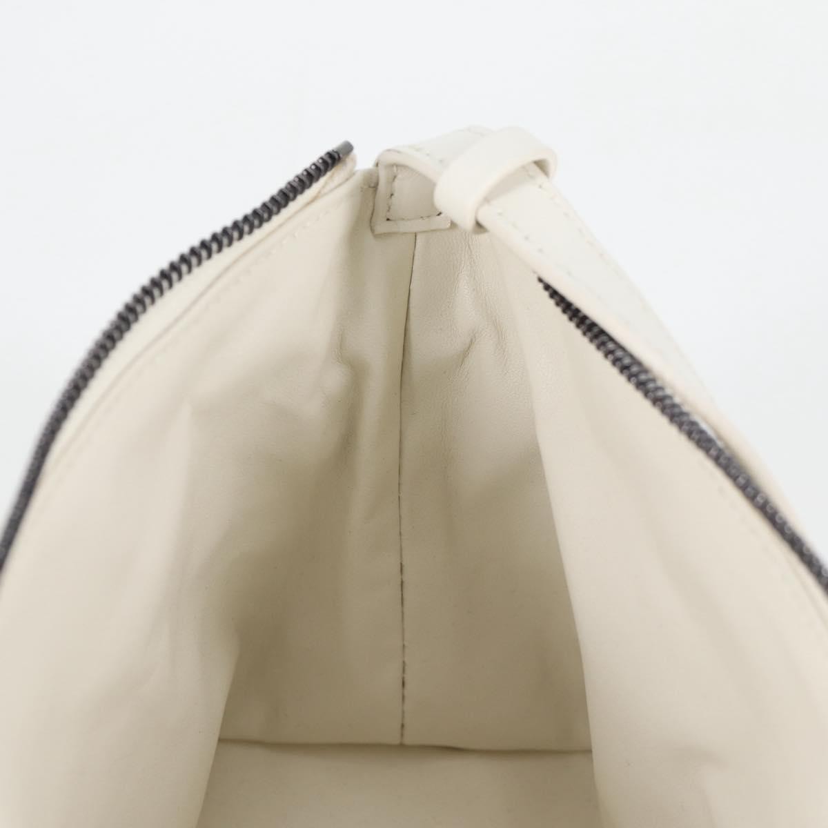 Christian Dior DiorTravel Nomad Pouch Macrocannage Quilt Calfskin, WHITE, LEATHER, Clutche & pouche