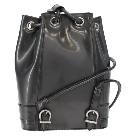 Salvatore Ferragamo Vala Backpack Leather, BLACK, LEATHER, Backpack