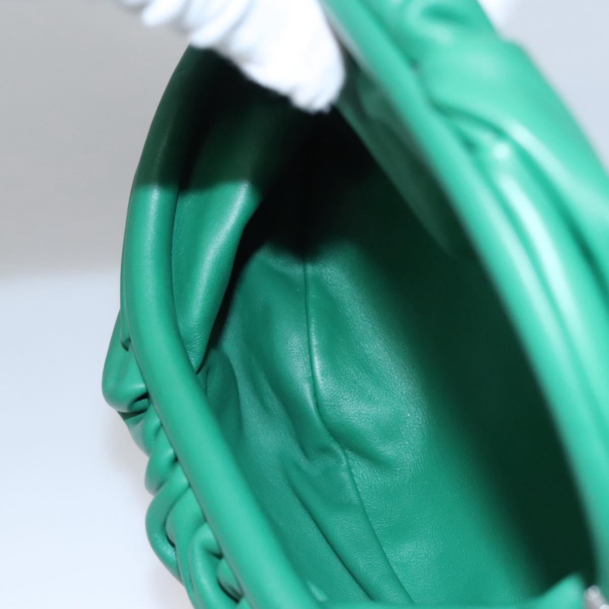 Bottega Veneta The Chain Pouch Leather, GREEN, LEATHER, Clutche & pouche