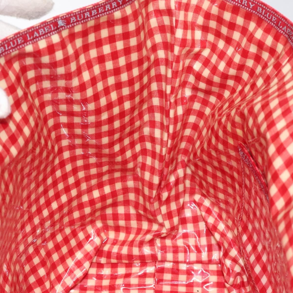 Burberry Blue Label Tote Bag Canvas, RED, CANVAS, Tote bag