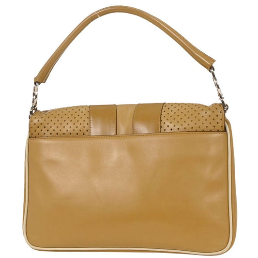 Prada Vitello Drive Handbag Leather, BROWN, LEATHER, Handbag
