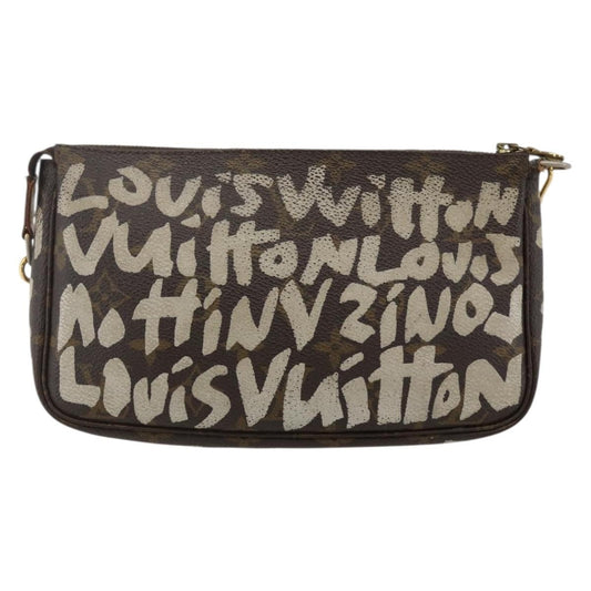 Louis Vuitton Pochette Accessoires Limited Edition Monogram Graffiti, Brown, Canvas, Clutch