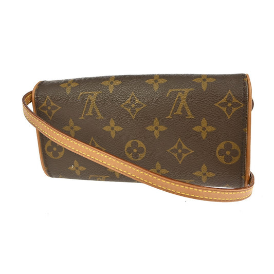 Louis Vuitton Twin Handbag Monogram Canvas, BROWN, CANVAS, Clutche & pouche