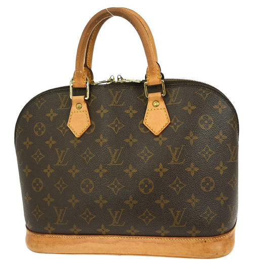 Louis Vuitton Alma Handbag Monogram Canvas, BROWN, CANVAS, Handbag