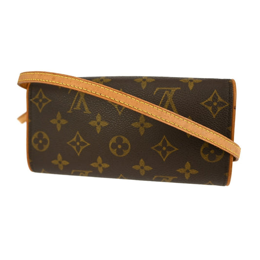 Louis Vuitton Twin Handbag Monogram Canvas, BROWN, CANVAS, Clutche & pouche