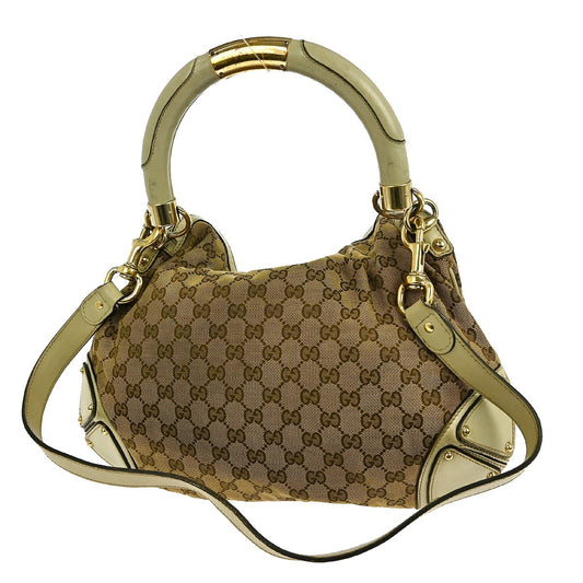 Gucci Indy Hobo GG Canvas, BROWN, CANVAS, Handbag