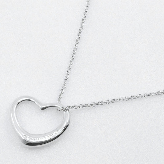 Tiffany & Co. Elsa Peretti Open Heart Pendant Necklace Sterling Silver, SILVER, SILVER, Necklace