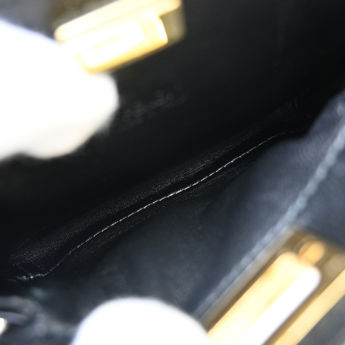 Fendi Peekaboo Bag Leather, Black, Leather, Handbag