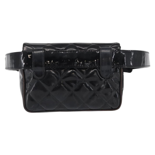 Chanel Vintage CC Flap Waist Bag Patent Leather, BLACK, PATENT_LEATHER, Clutche & pouche