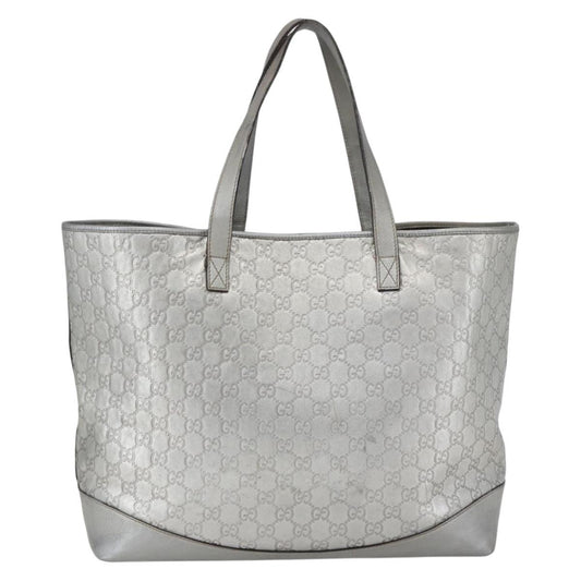 Gucci Plus Tote Guccissima Leather, SILVER, LEATHER, Tote bag
