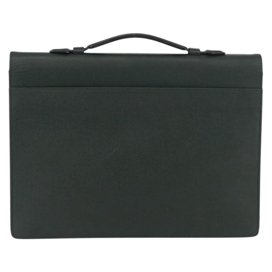 Louis Vuitton Serviette Kourad Briefcase Taiga Leather, Green, Leather, Handbag