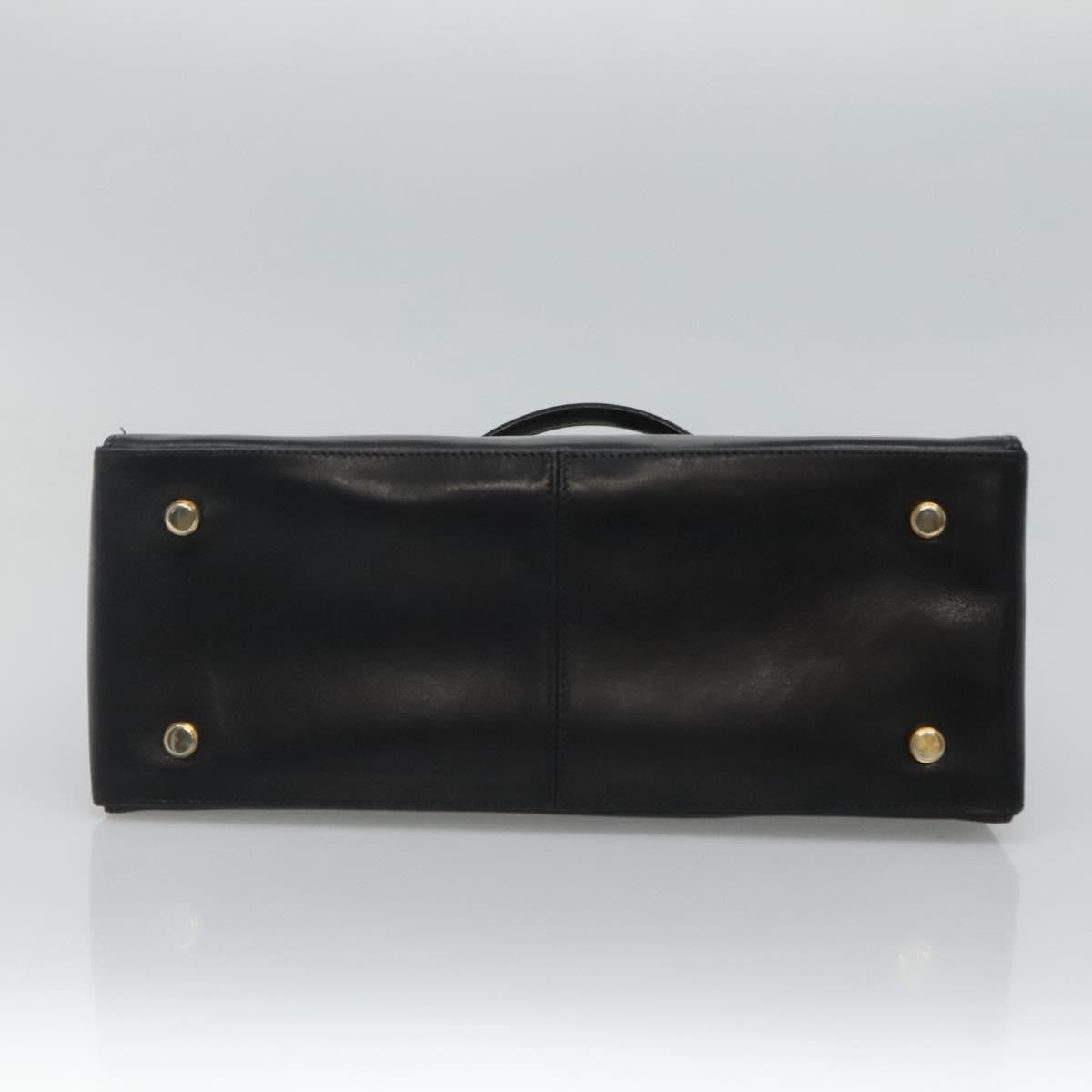 Salvatore Ferragamo Gancini Convertible Top Handle Bag Leather, BLACK, LEATHER, Handbag