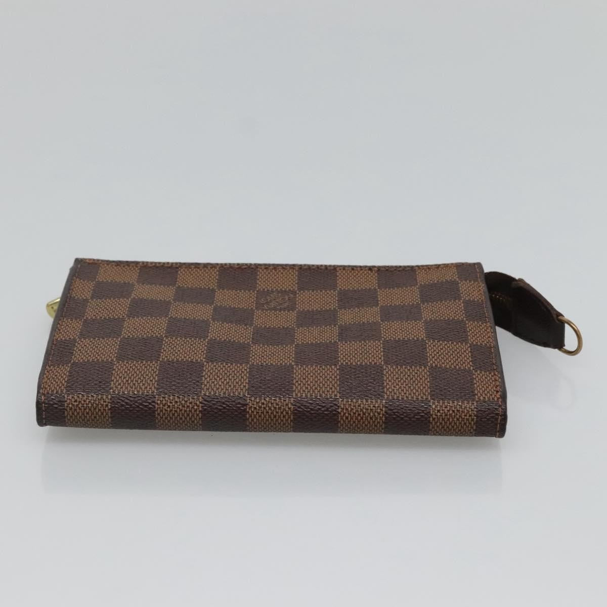 Louis Vuitton Marais Bucket Zip Pouch Damier, BROWN, CANVAS, Clutche & pouche