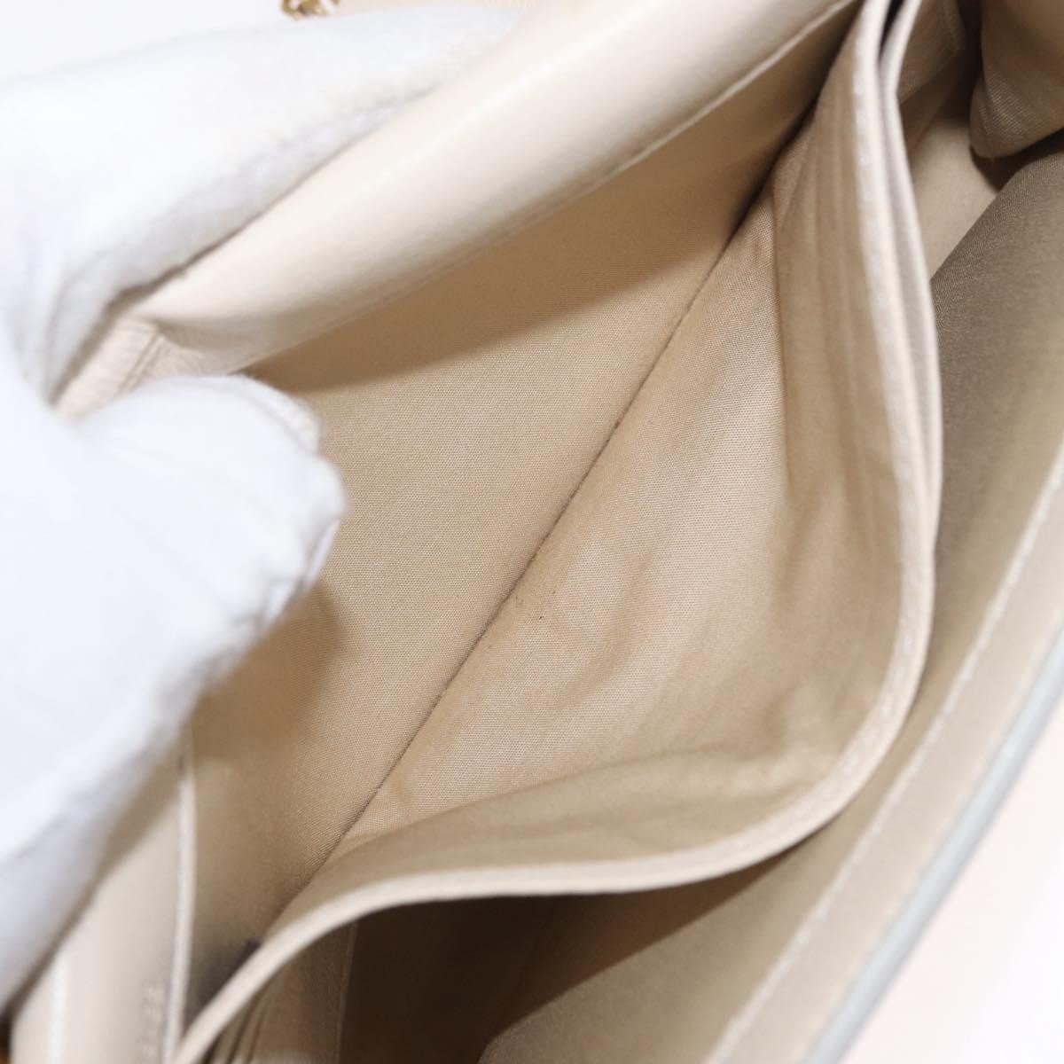 Chloe Chain Flap Crossbody Bag Leather, BEIGE, LEATHER, Shoulder bag