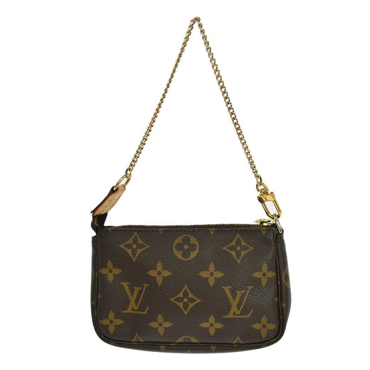 Louis Vuitton Mini pochette accessoires Canvas, Brown, Canvas, Clutch