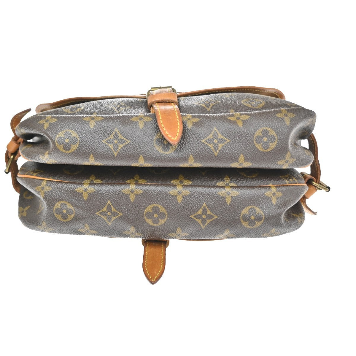Louis Vuitton Saumur Handbag Monogram Canvas, Brown, Canvas, Shoulder Bag
