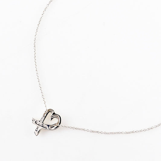 Tiffany & Co. Paloma Picasso Loving Heart Pendant Necklace Silver 925, SILVER, SILVER, Necklace