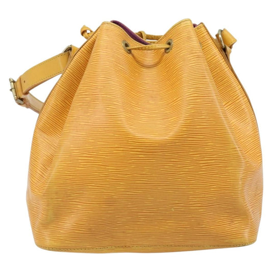 Louis Vuitton Petit Noe Handbag Epi Leather, Yellow, Leather, Shoulder Bag