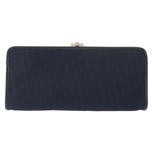 Christian Dior Vintage Trotter Pouch Canvas, NAVY, CANVAS, Clutche & pouche
