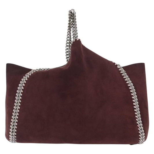 Stella McCartney Falabella Reversible Tote Shaggy Deer, BURGUNDY, POLYESTER, Tote bag