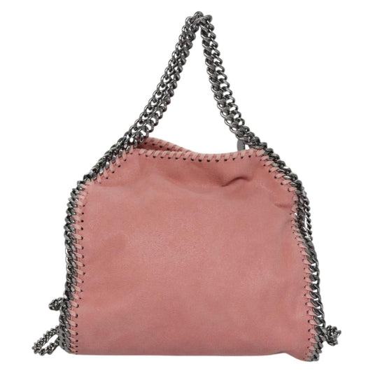 Stella McCartney Falabella Fold Over Crossbody Bag Shaggy Deer, PINK, POLYESTER, Crossbody bag