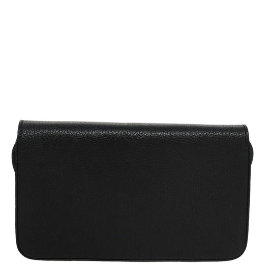Burberry D-Ring Shoulder Bag Leather, BLACK, LEATHER, Shoulder bag