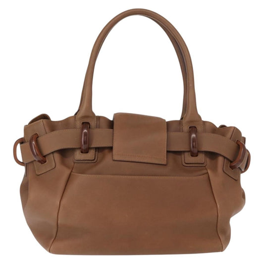 Salvatore Ferragamo Vintage Handbag Leather, BROWN, LEATHER, Handbag