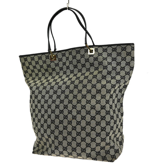 Gucci Vintage Bucket Shopping Tote GG Canvas, BLACK, CANVAS, Tote bag