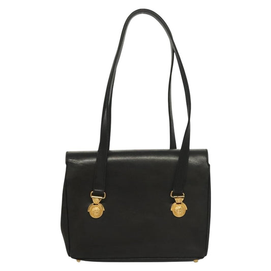 Versace Vintage Flap Shoulder Bag Leather, GOLD, LEATHER, Shoulder bag