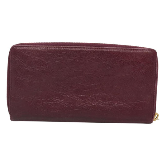 Balenciaga Classic Continental Zip Around Wallet Leather, PURPLE, LEATHER, Wallets