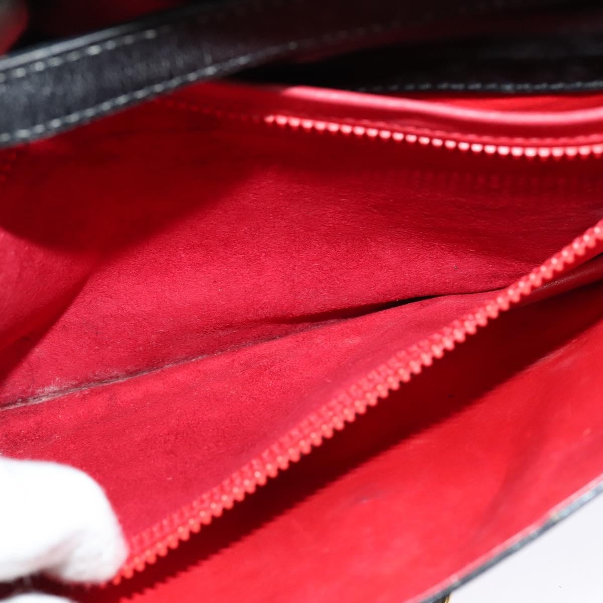 Celine Envelope Shoulder Bag Leather, BLACK, LEATHER, Shoulder bag