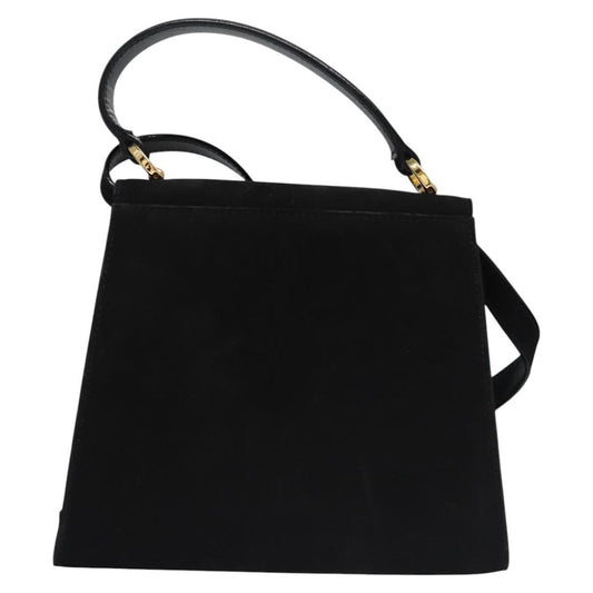Salvatore Ferragamo Vintage Vara Bow Top Handle Bag Suede, BLACK, SUEDE, Handbag