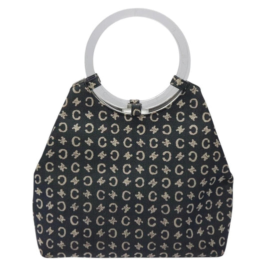 Celine C Sulky Shoulder bag Canvas and Leather, NAVY, CANVAS, Shoulder bag