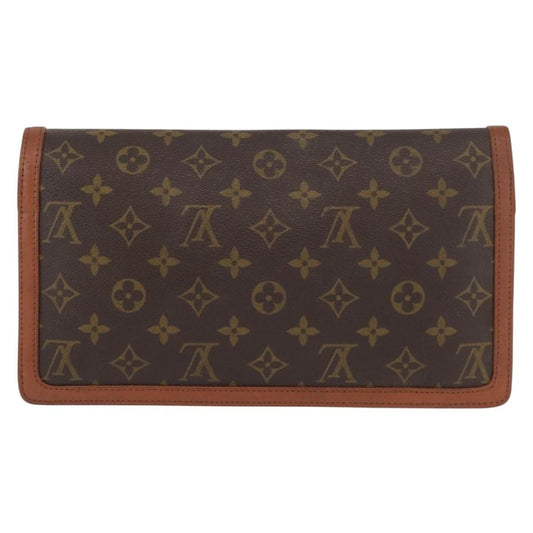Louis Vuitton Dame Pochette Monogram Canvas, BROWN, CANVAS, Clutche & pouche