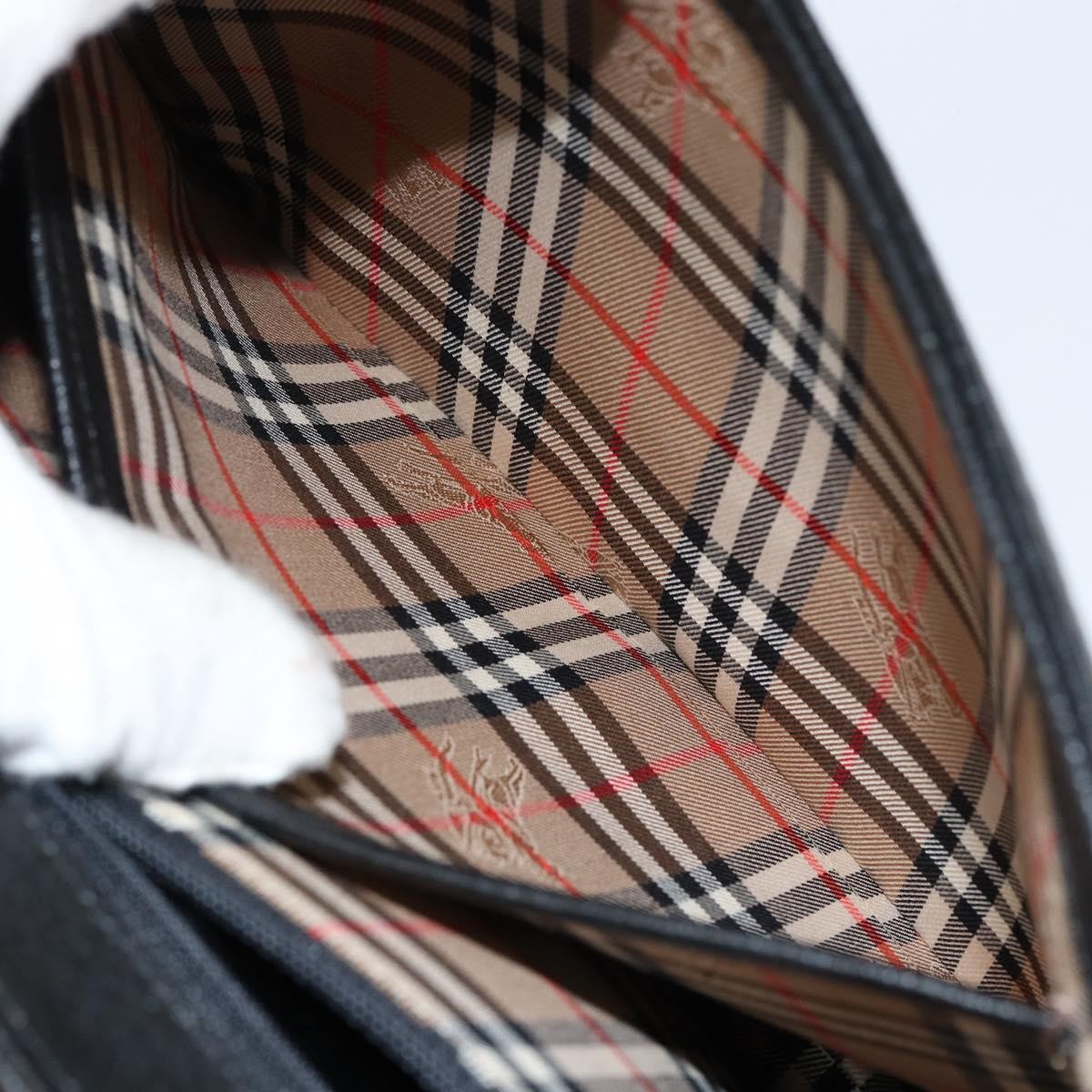 Burberry Vintage Handbag Leather, BLACK, LEATHER, Handbag