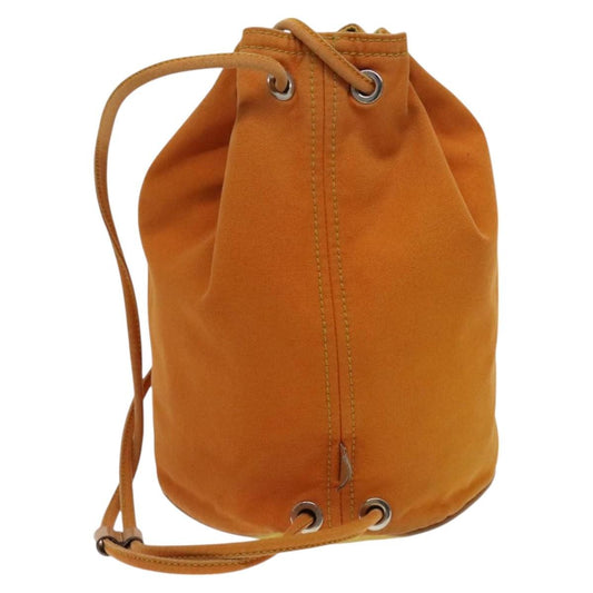 Hermes Polochon Mimile Drawstring Backpal Canvas, ORANGE, CANVAS, Backpack