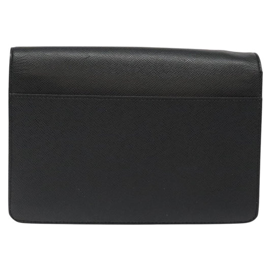 Louis Vuitton S Lock A4 Wristlet Pouch Macassar Monogram Canvas, BLACK, LEATHER, Clutche & pouche