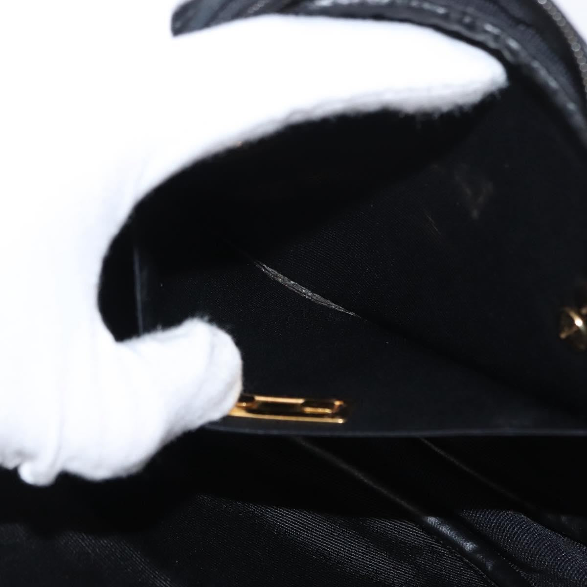 Christian Dior Vintage CD Chain Shoulder Bag Leather, BLACK, LEATHER, Shoulder bag