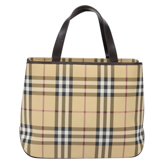 Burberry Vintage Tote Vintage Check Coated Canvas, BEIGE, CANVAS, Tote bag