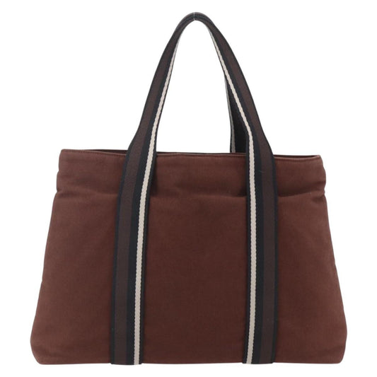 Hermes Troca Horizontal Tote Canvas, BROWN, CANVAS, Tote bag