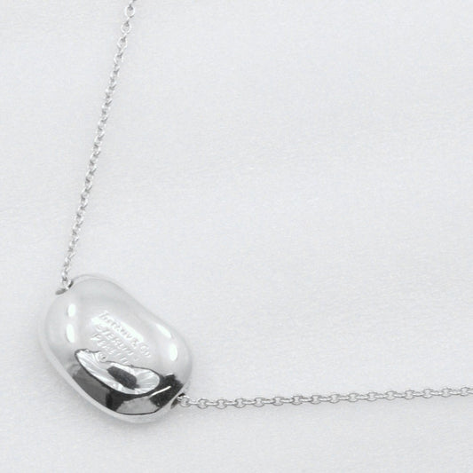 Tiffany & Co. Elsa Peretti Bean Pendant Necklace Sterling Silver, SILVER, SILVER, Necklace