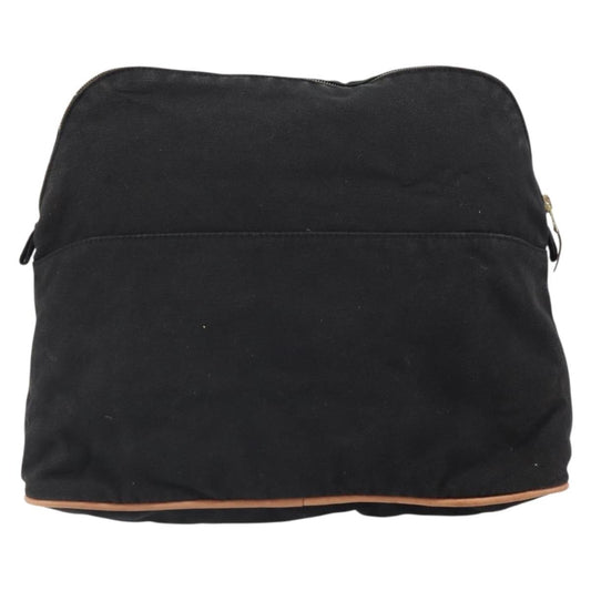 Hermes Bolide Pouch Canvas, BLACK, CANVAS, Clutche & pouche