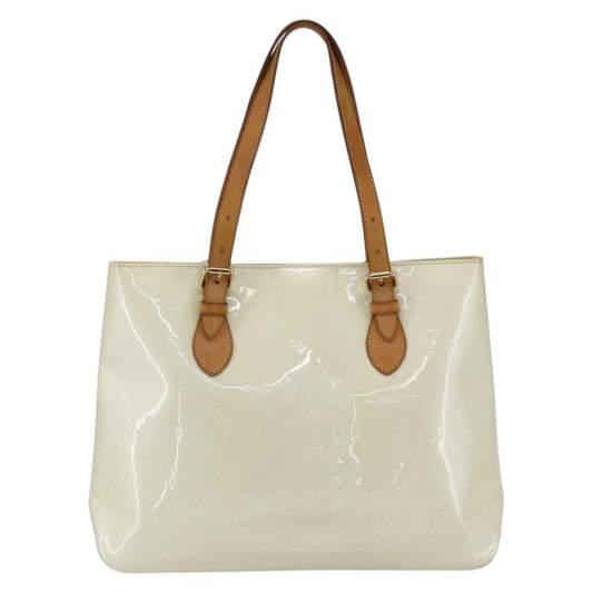 Louis Vuitton Brentwood Handbag Monogram Vernis, BEIGE, PATENT_LEATHER, Tote bag