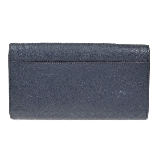 Louis Vuitton Sarah Wallet NM Monogram Empreinte Leather, NAVY, LEATHER, Wallets