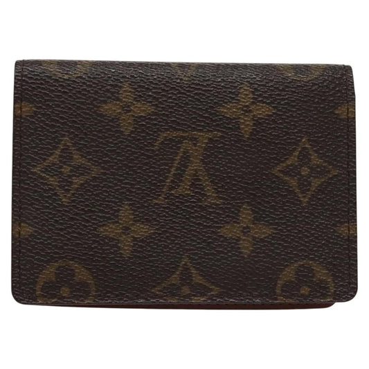 Louis Vuitton Vertical ID Card Holder Canvas, BROWN, CANVAS, Card Holders