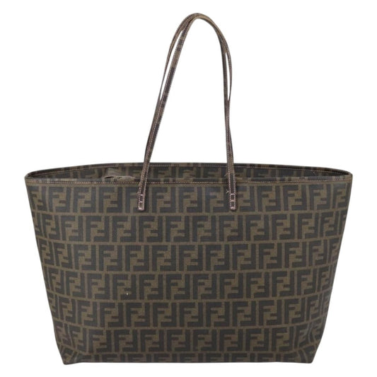 Fendi Roll Tote Zucca Canvas, BLACK, CANVAS, Tote bag