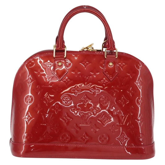 Louis Vuitton Alma Handbag Monogram Vernis, RED, PATENT_LEATHER, Handbag