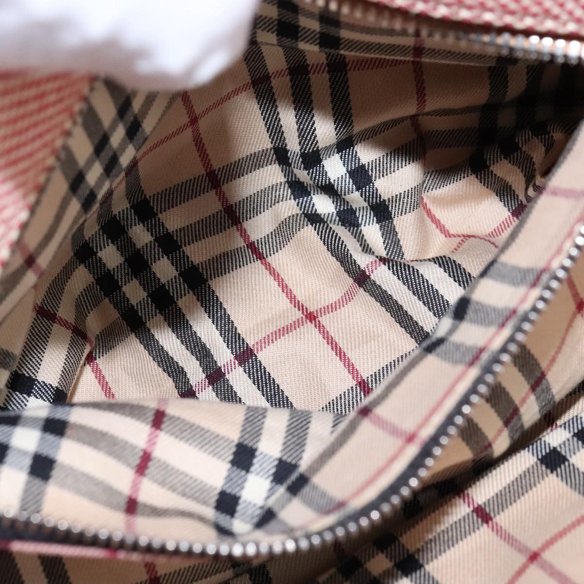 Burberry Vintage Handbag Canvas, RED, CANVAS, Handbag