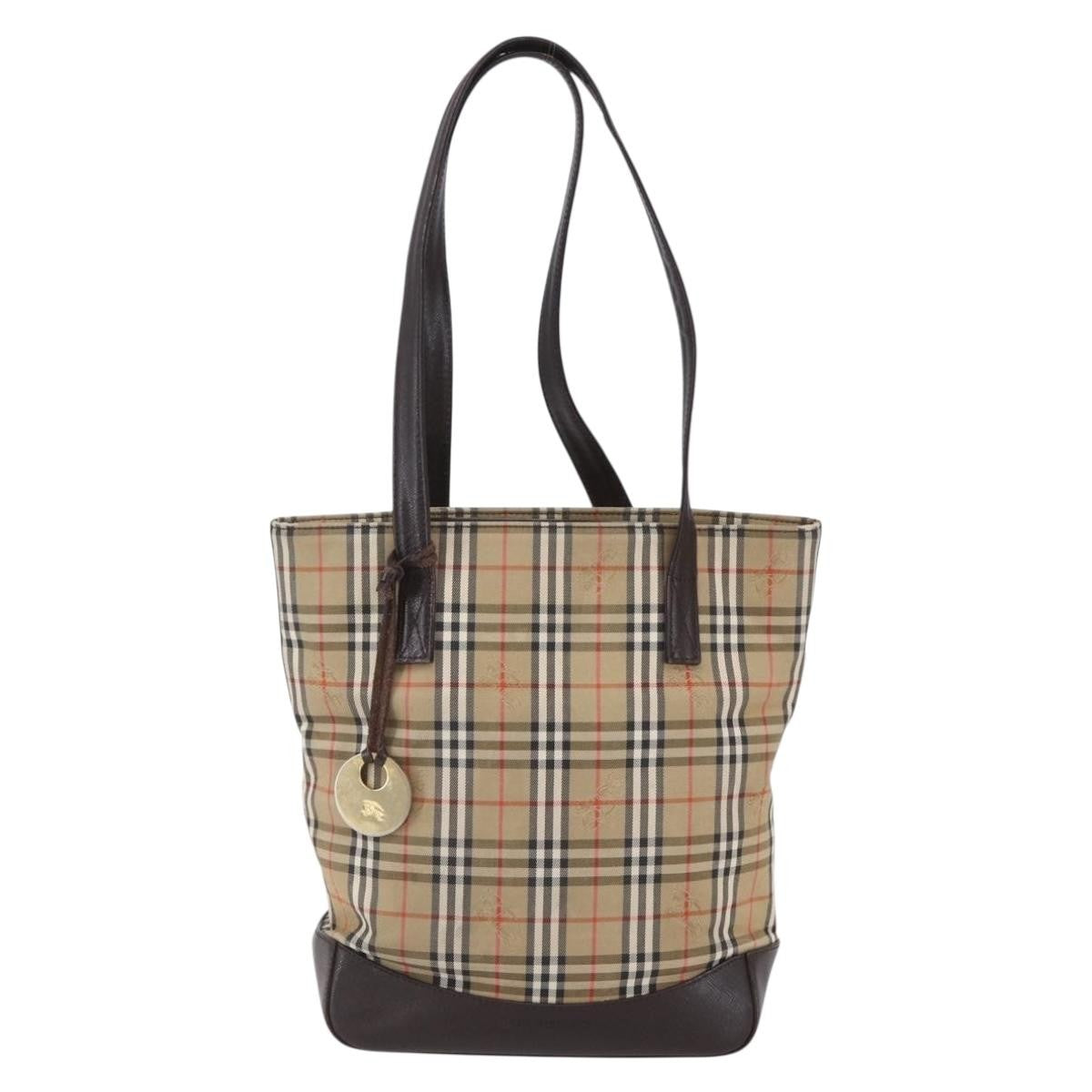 Burberry Vintage tote bag Canvas, BEIGE, CANVAS, Tote bag