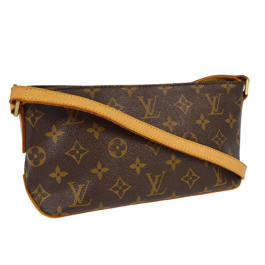 Louis Vuitton Trotteur Handbag Monogram Canvas, Brown, Canvas, Shoulder Bag